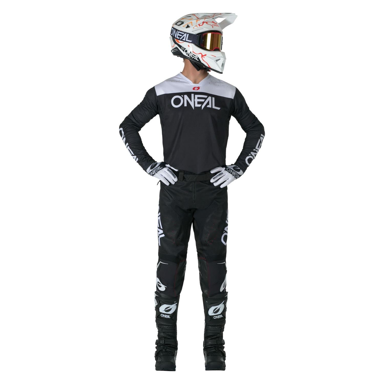 O'Neal 2026 Hardwear Elite Black White MX Combo Kit
